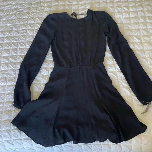 Reformation black magpie open back mini dress - Picture 3 of 11